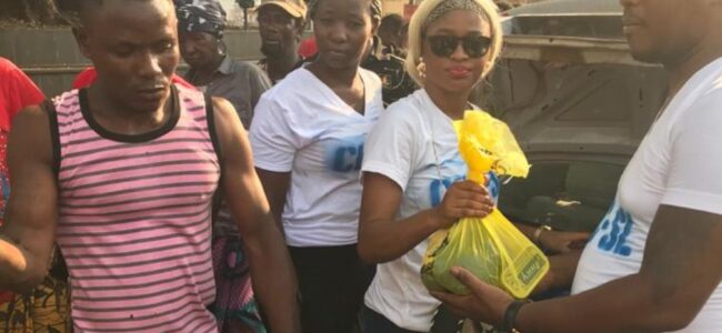 COC SL Provides food packages for Street beggars in Freetown